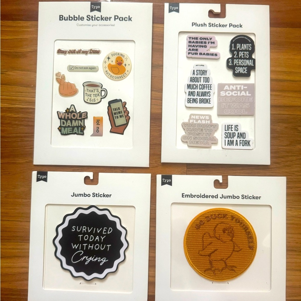 4 Pack of Stickers